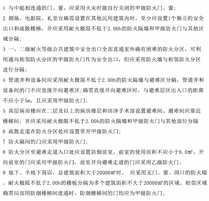 防火門設置安裝規范和要求